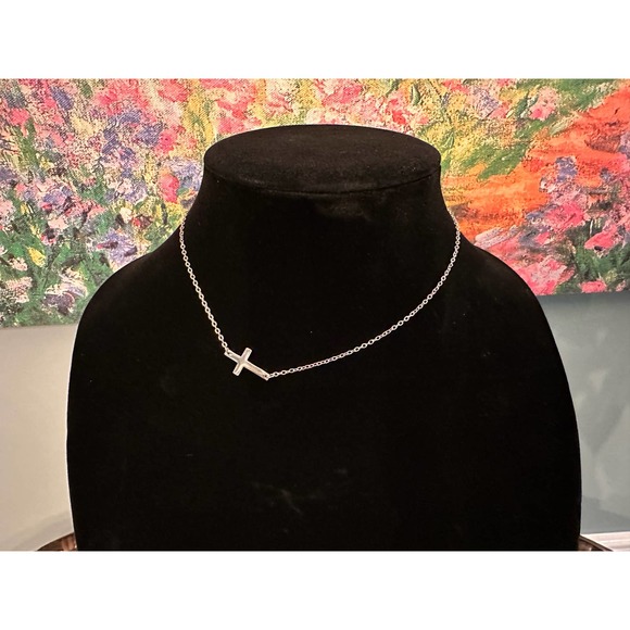 Minimalist Stainless Steel Cross Pendant Necklace - Picture 2 of 6